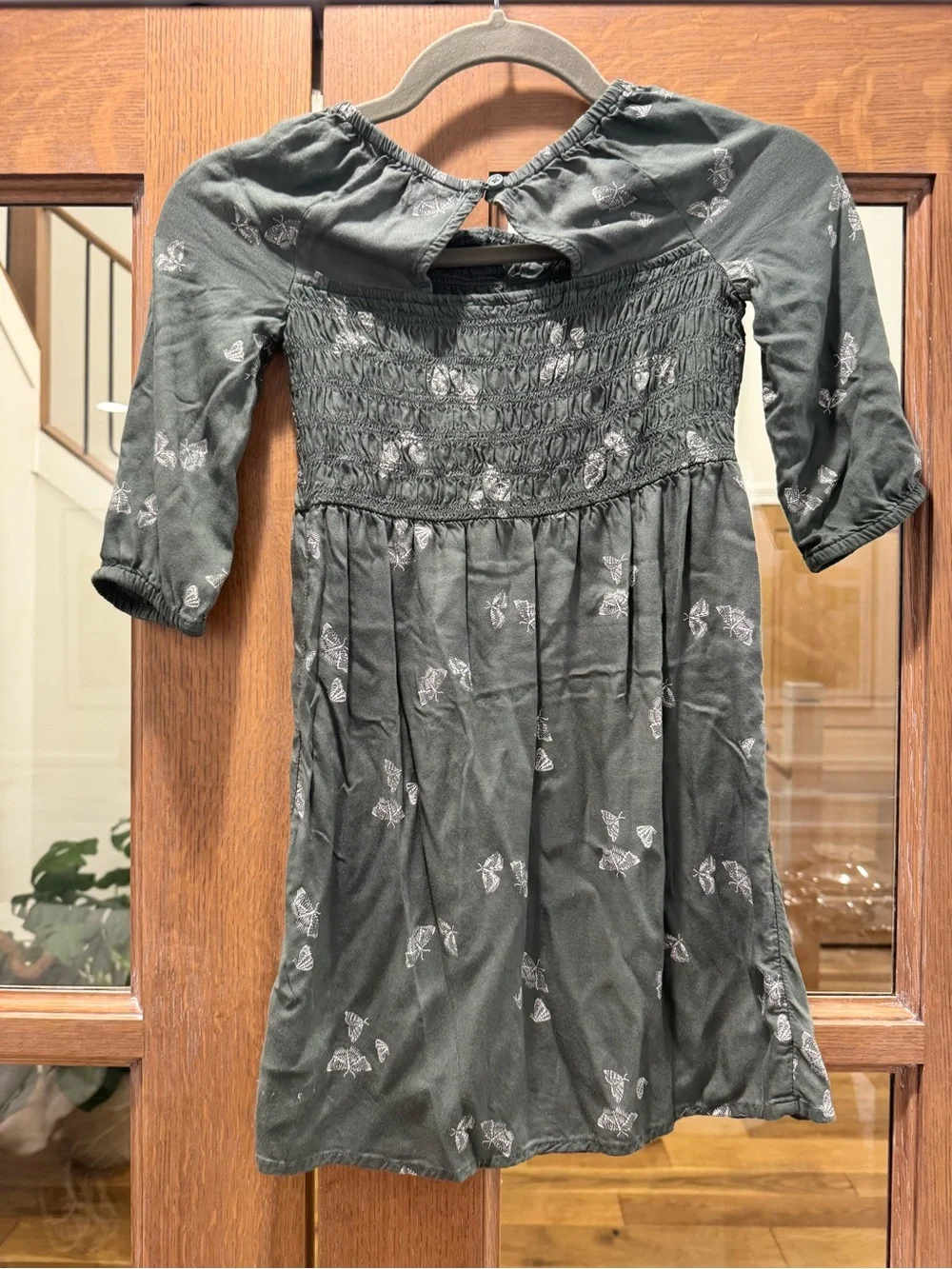 Carters Smocked Butterfly Dress - Green, 7